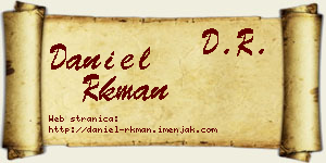 Daniel Rkman vizit kartica
